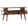 Mueble para TV de madera maciza de acacia 110x35x50 cm 2