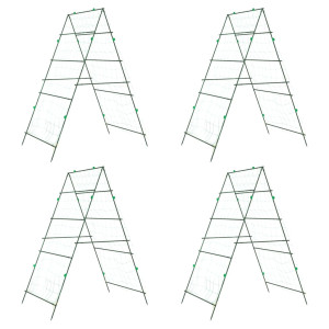 Telhados de jardim plantas de escalada forma A 4 unidades de aço H