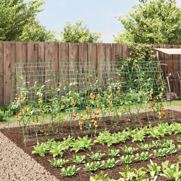 Enrejados de jardín plantas trepadoras forma A 4 unidades acero M 3