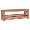 Mueble para TV de madera maciza de caoba 120x30x40 cm 2
