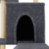 Rascador para gatos con postes de sisal gris oscuro 110.5 cm 5