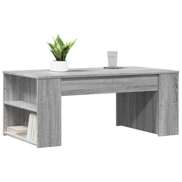 Mesa de centro madera de ingeniería gris Sonoma 102x55x42 cm M 3