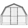 Gallinero con techo y puerta 2 uds acero galvanizado plateado 4