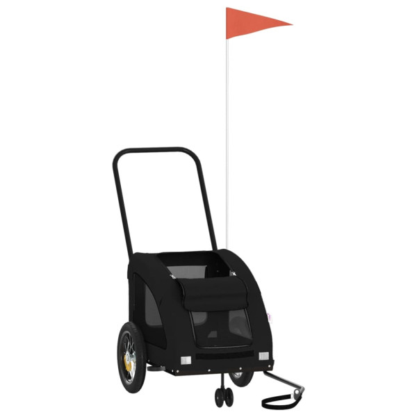 Reboque bicicleta p/ animais tecido oxford/ferro preto M 3