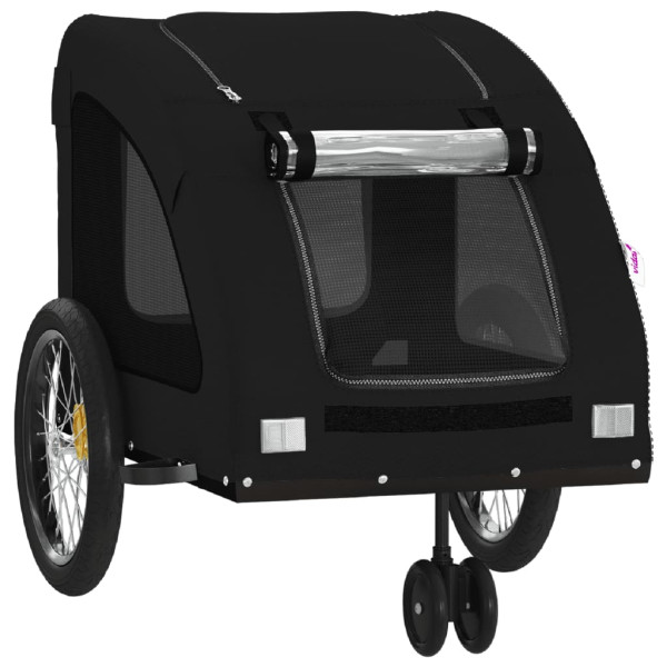 Reboque bicicleta p/ animais tecido oxford/ferro preto M 5