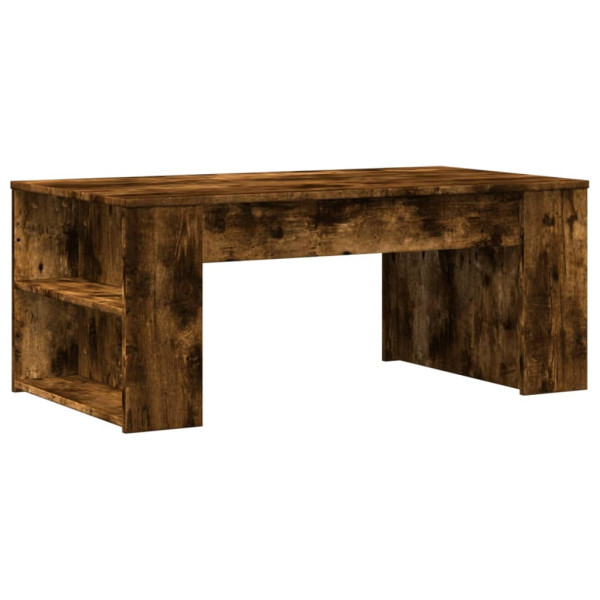Mesa de centro madera de ingeniería roble ahumado 102x55x42 cm M 2