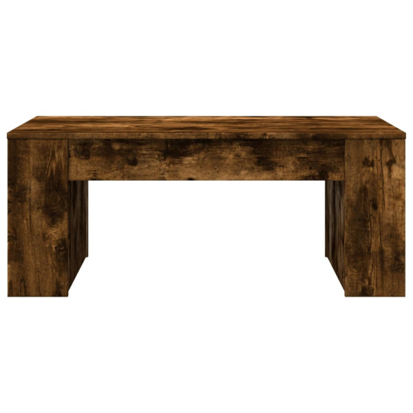 Mesa de centro madera de ingeniería roble ahumado 102x55x42 cm M 4
