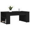 Mesa de centro madera de ingeniería negra 102x55x42 cm 3