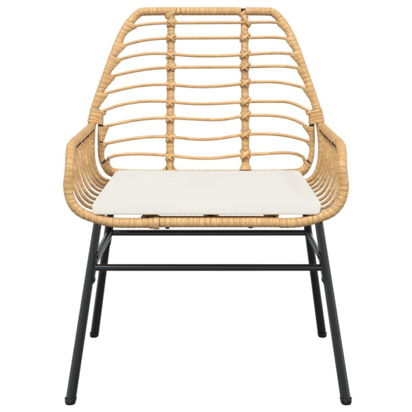 Sillones de jardín con cojines 2 uds ratán sintético marrón M 5