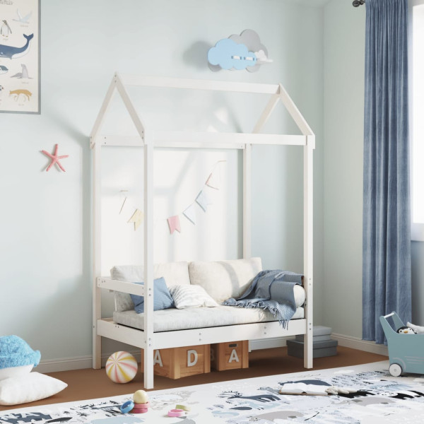 Banco con techo madera maciza de pino blanco 117.5x70x176.5 cm M 3