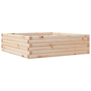 Jardinera de madera maciza de pino 80x80x23 cm H