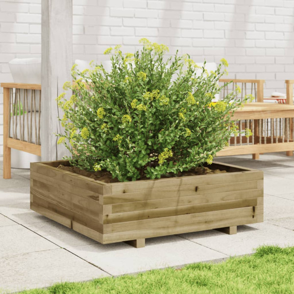 Jardinera de madera de pino impregnada 80x80x26.5 cm M 3