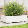 Jardinera de madera maciza de pino blanco 90x40x26.5 cm 1