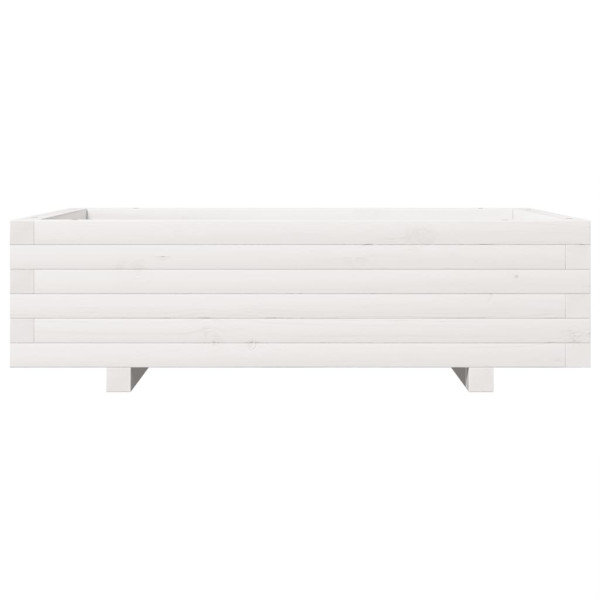 Jardinera de madera maciza de pino blanco 90x40x26.5 cm M 5
