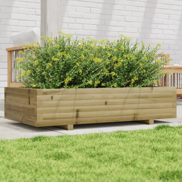 Jardinera de madera de pino impregnada 110x60x26.5 cm D