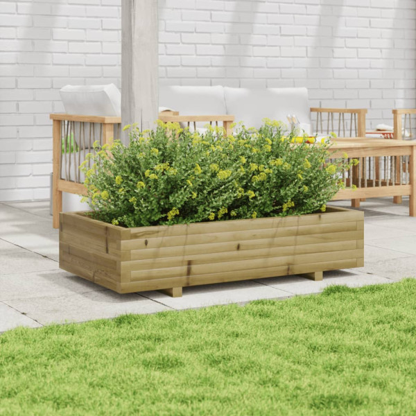 Jardinera de madera de pino impregnada 110x60x26.5 cm M 3