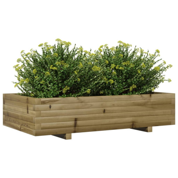 Jardinera de madera de pino impregnada 110x60x26.5 cm M 4