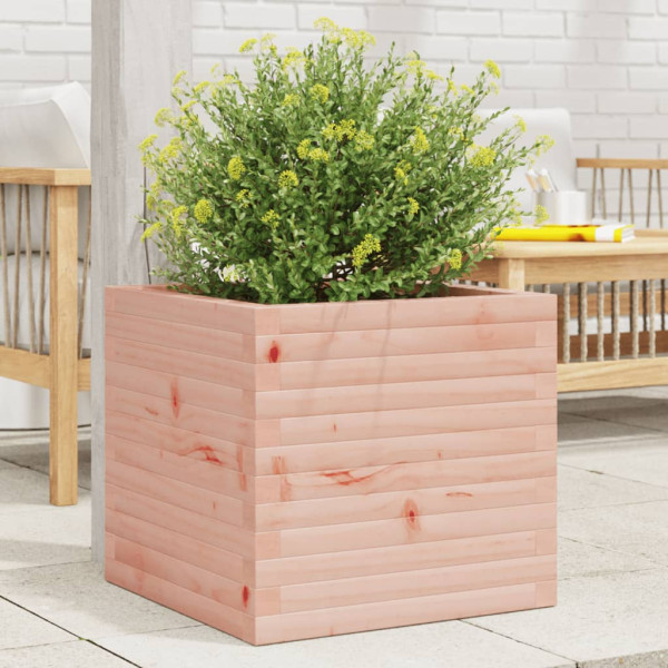 Jardinera de madera maciza Douglas 50x50x46 cm D