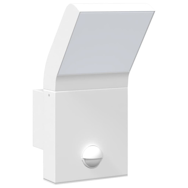 Lámpara de pared de exterior LED con sensor aluminio blanco M 4