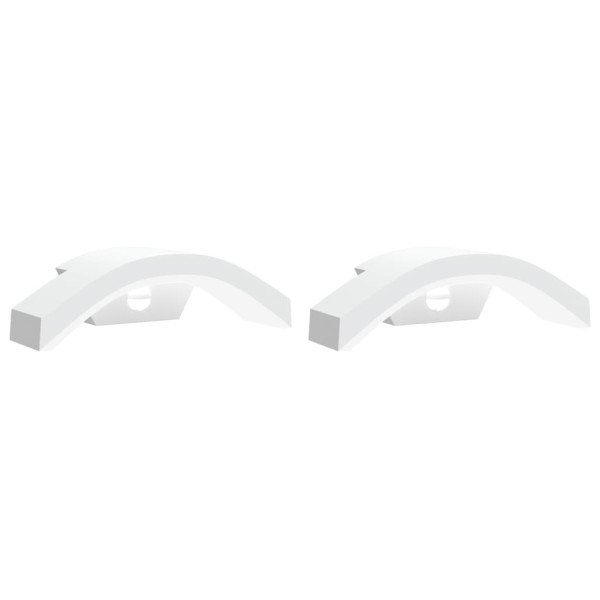 Candeeiros parede LED exterior c/ sensor 2 pcs alumínio branco M 2