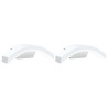 Candeeiros parede LED p/ exterior 2 pcs alumínio fundido branco 2