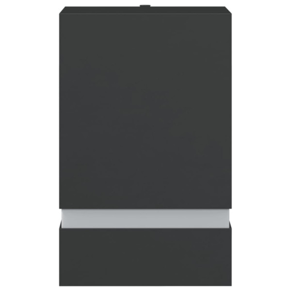 Candeeiro de parede para exterior aço inoxidável preto M 4