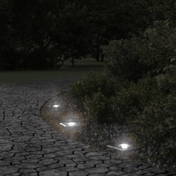 Candeeiro de solo para exterior quadrado alumínio fundido preto M 3