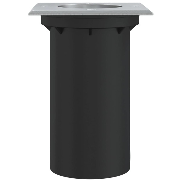 Foco de suelo de exterior cuadrado aluminio negro 10.5x10.5 cm M 5