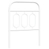 Cabeceira de cama 75 cm metal branco 2