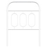Cabecero de metal blanco 75 cm 4