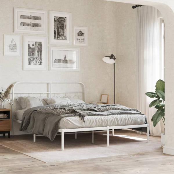 Cabeceira de cama 140 cm metal branco M 3