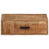 Mesa de cabeceira de parede madeira maciça de acácia 40x30x13.5 cm 3