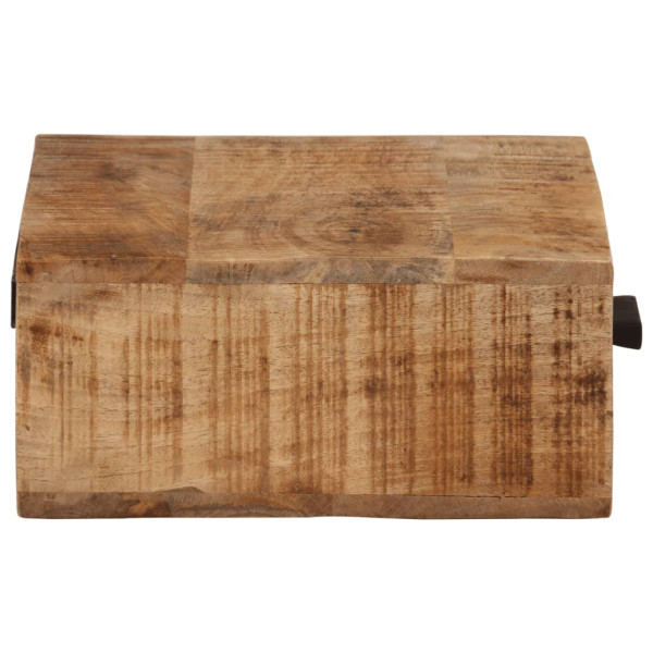 Mesa de cabeceira de parede madeira maciça de acácia 40x30x13.5 cm M 4