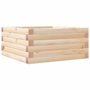 Jardinera de madera maciza de pino 50x50x23 cm H