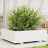 Jardinera de madera maciza de pino blanca 80x80x26.5 cm 1