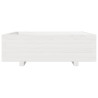 Vaso/floreira de jardim 80x80x26.5 cm pinho maciço branco 5