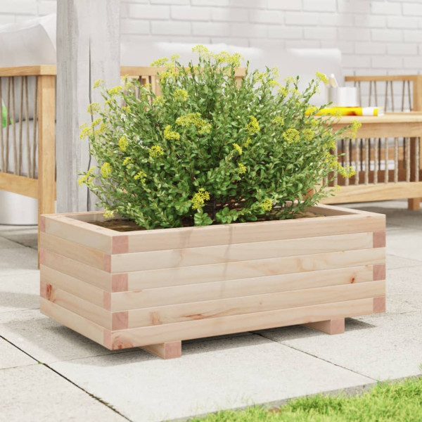 Jardinera de madera maciza de pino 70x40x26.5 cm M 3