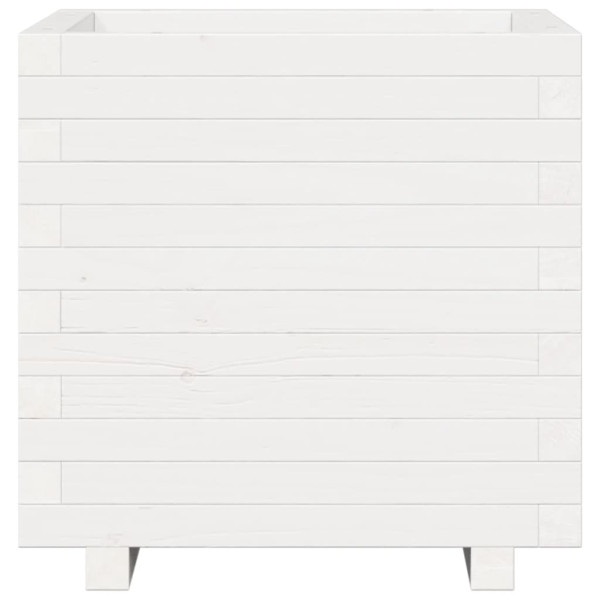 Jardinera madera maciza de pino blanco 50x50x49.5 cm M 5