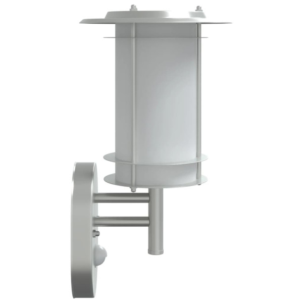 Candeeiros parede p/ exterior c/ sensor 2pcs aço inox. prateado M 5