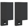 Lámparas de pared de exterior con sensor 2 uds aluminio negro 2