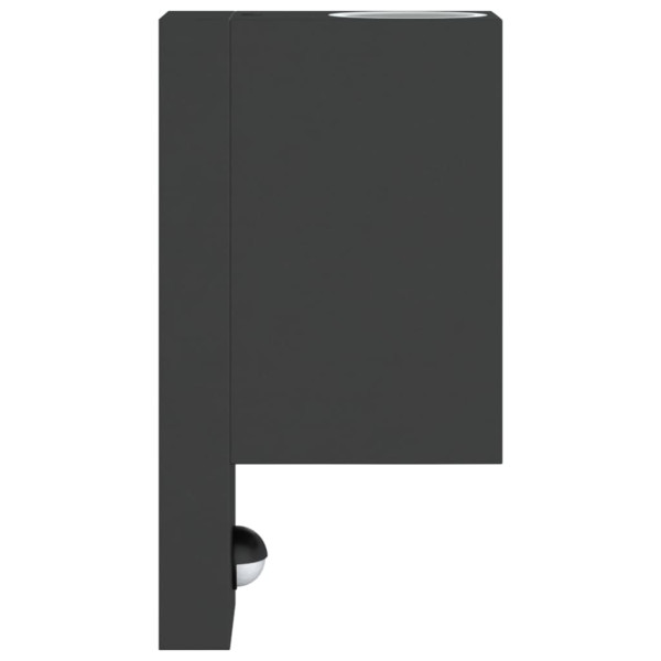 Lámparas de pared de exterior con sensor 2 uds aluminio negro M 5