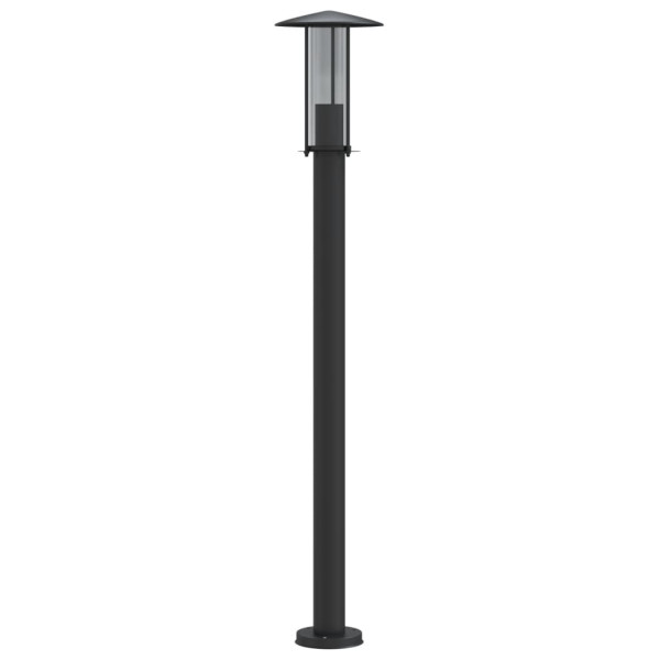 Lámparas de suelo exterior 3 uds acero inoxidable negro 100 cm M 4