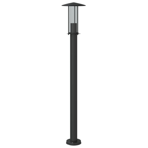 Lámparas de suelo exterior 3 uds acero inoxidable negro 100 cm M 5