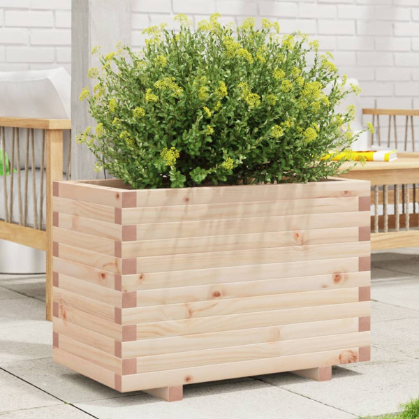Jardinera madera maciza de pino 70x40x49.5 cm D