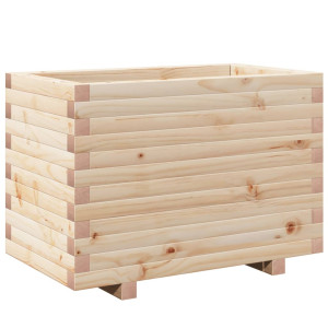Jardinera madera maciza de pino 70x40x49.5 cm H