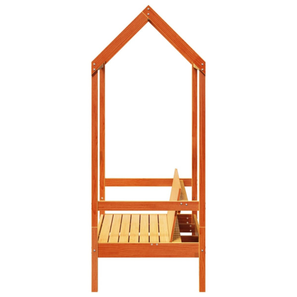 Banco com telhado 117.5x70x176.5 cm pinho maciço castanho-mel M 5