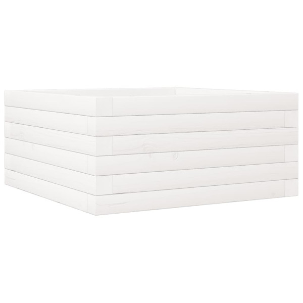 Jardinera de madera maciza de pino blanco 50x50x23 cm M 2