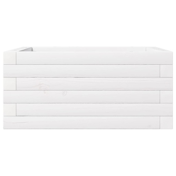 Jardinera de madera maciza de pino blanco 50x50x23 cm M 5