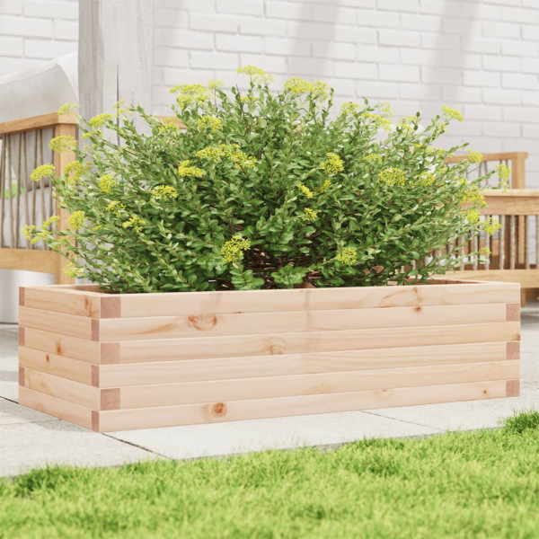 Jardinera de madera maciza de pino 90x40x23 cm D