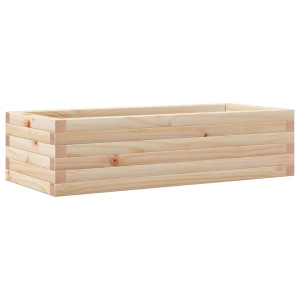 Jardinera de madera maciza de pino 90x40x23 cm H
